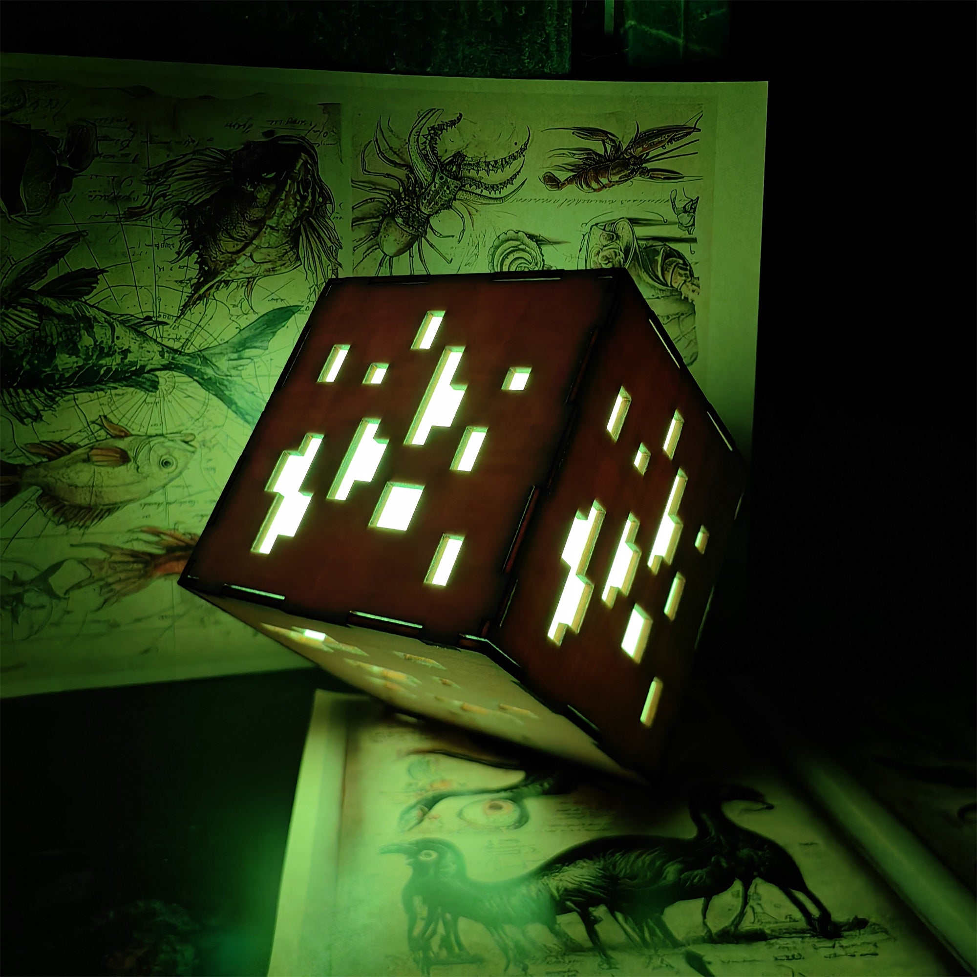 Handmade Minecraft Wooden Lantern Night Light
