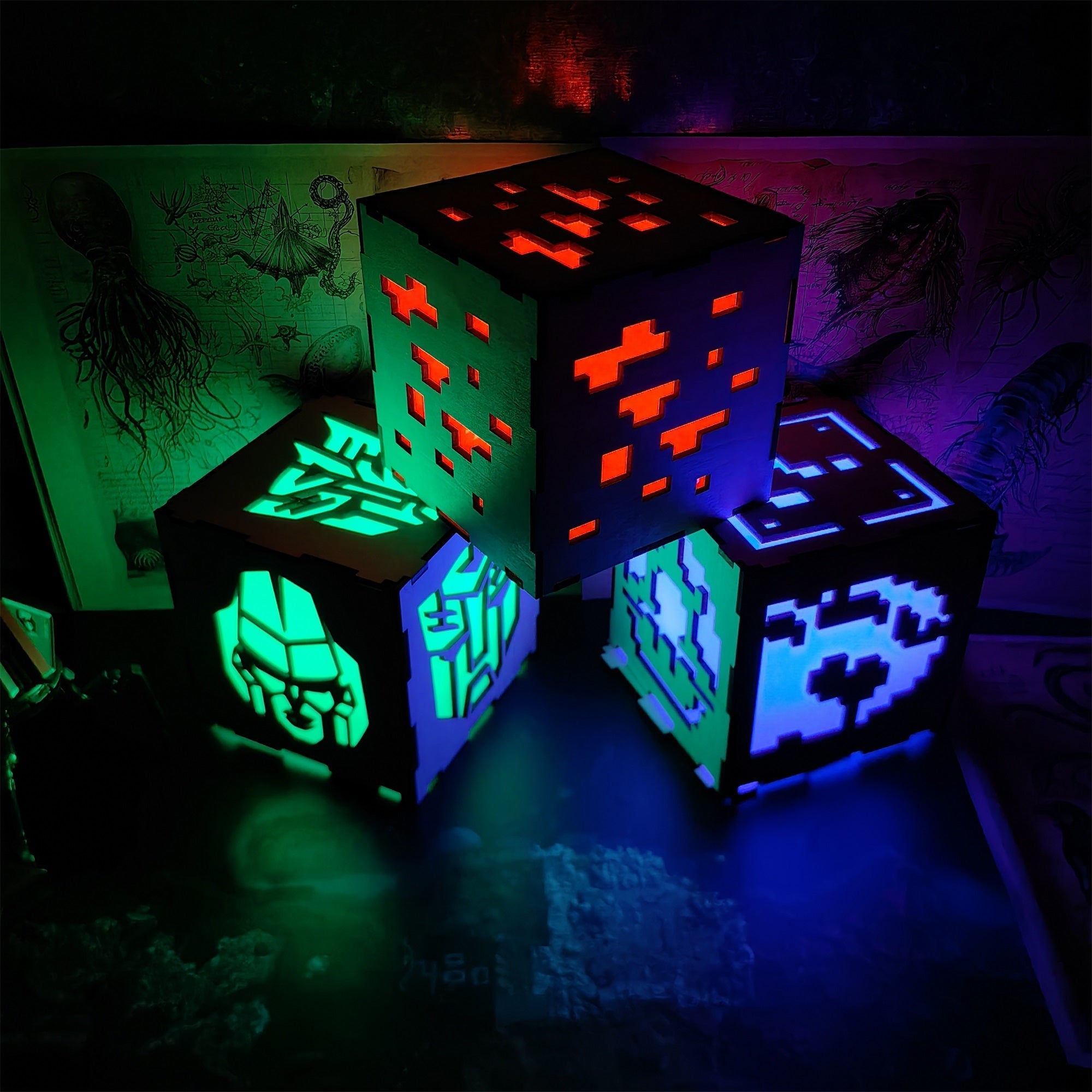 Handmade Minecraft Wooden Lantern Night Light