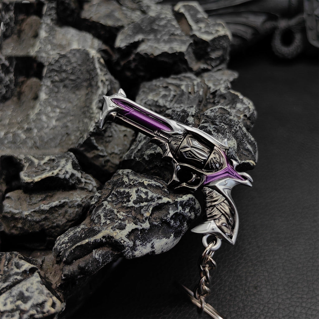 Mini Reaver Sheriff Pistol Gun Metal Keychain