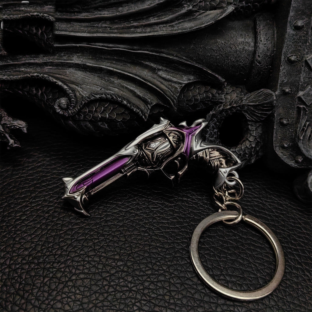 Mini Reaver Sheriff Pistol Gun Metal Keychain