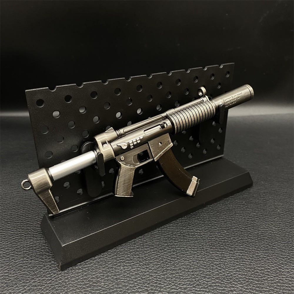 Mini Réplique Métal SMG MP5 Silencé – 16 cm