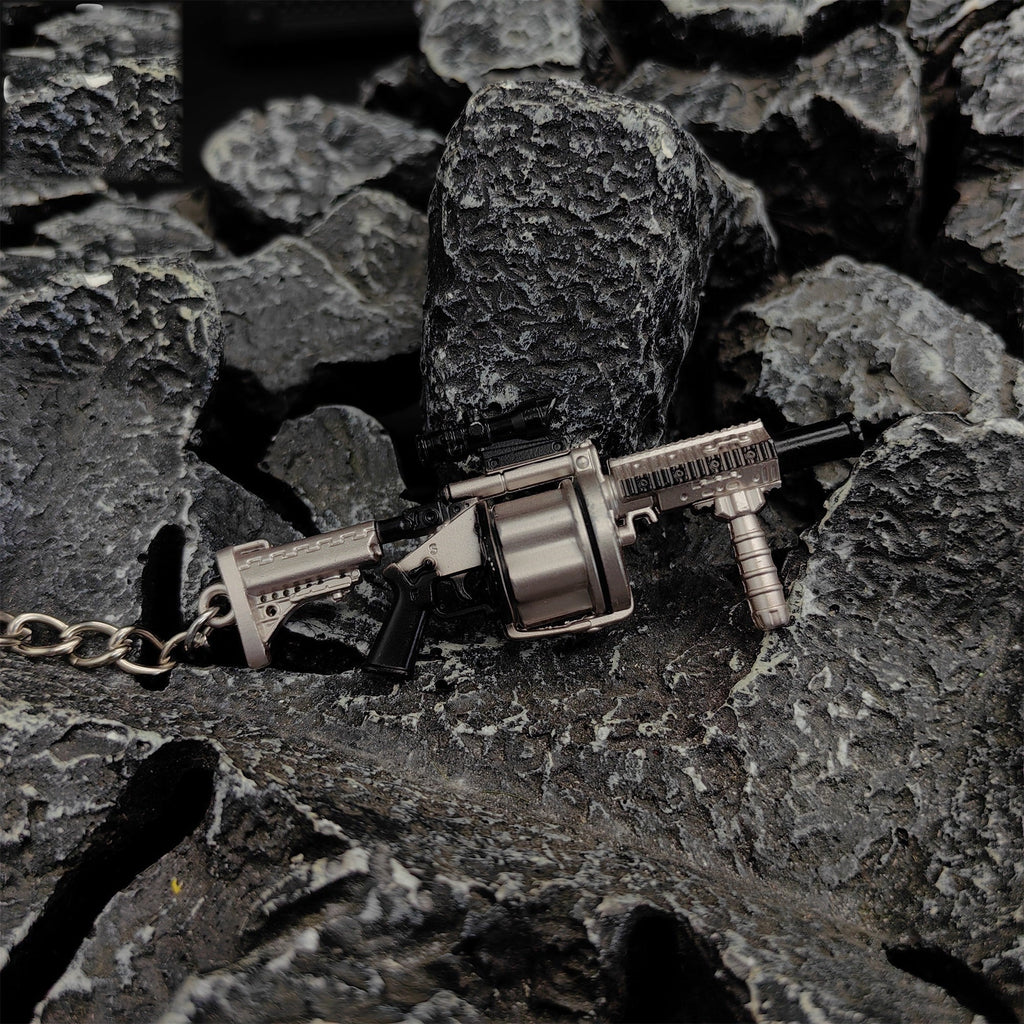 Mini Multiple Grenade Launcher MGL Metal Keychain