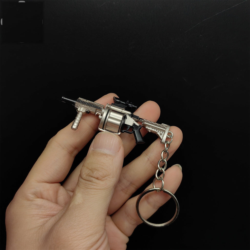 Mini Multiple Grenade Launcher MGL Metal Keychain