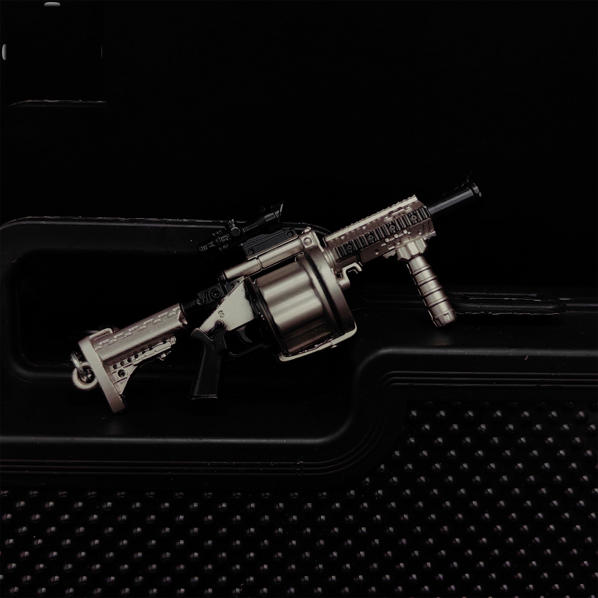 Mini Multiple Grenade Launcher MGL Metal Keychain