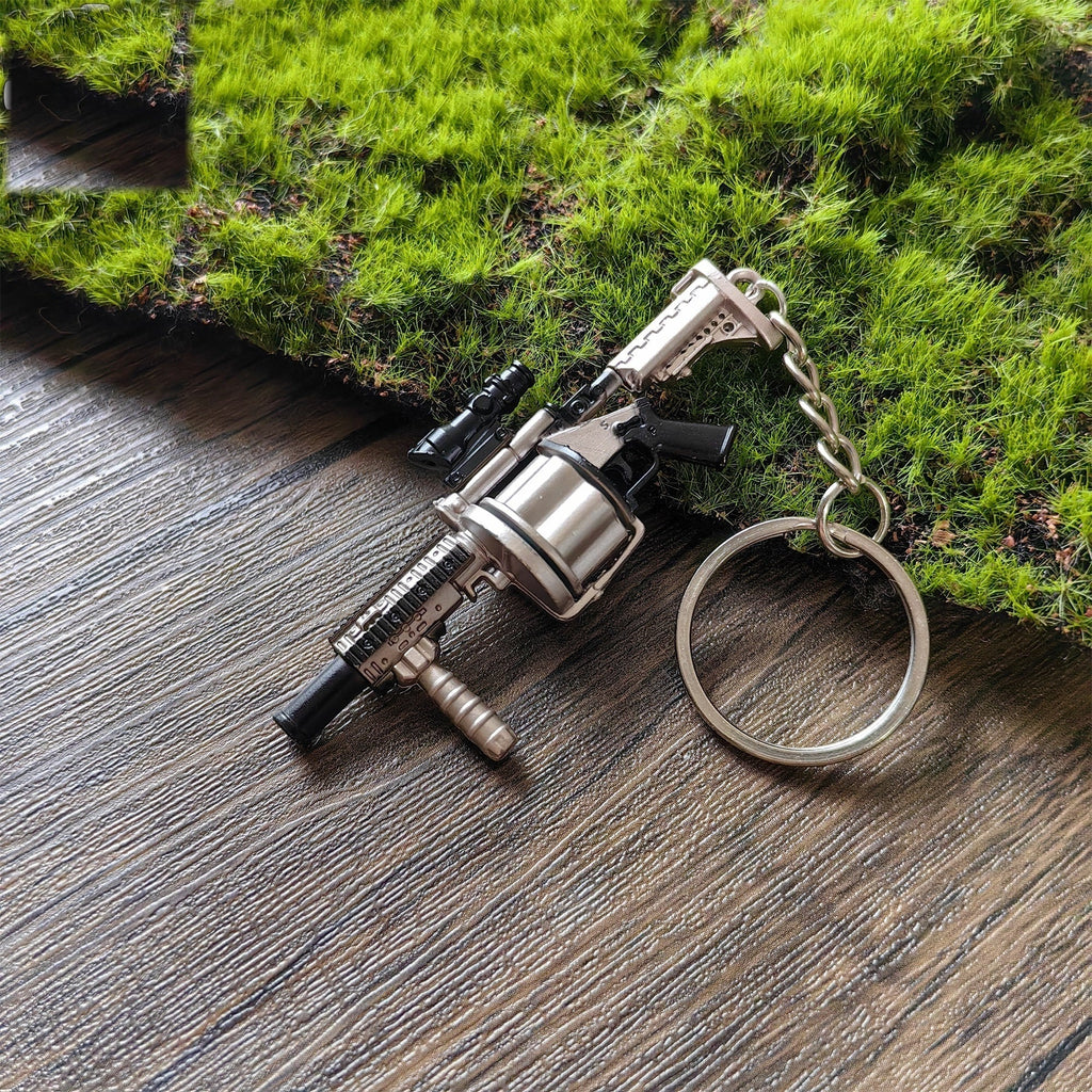 Mini Multiple Grenade Launcher MGL Metal Keychain
