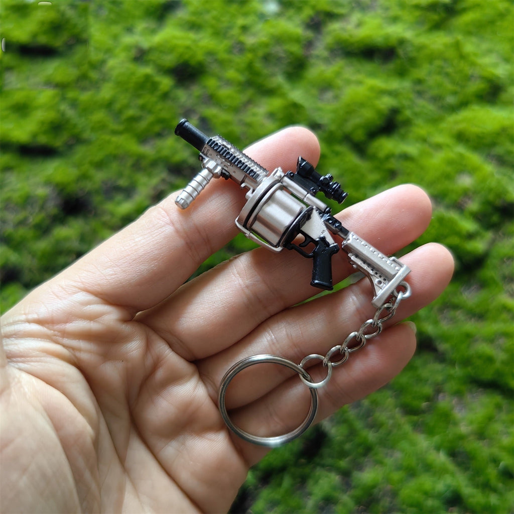 Mini Multiple Grenade Launcher MGL Metal Keychain