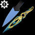Blue Mystbloom Kunai 28cm
