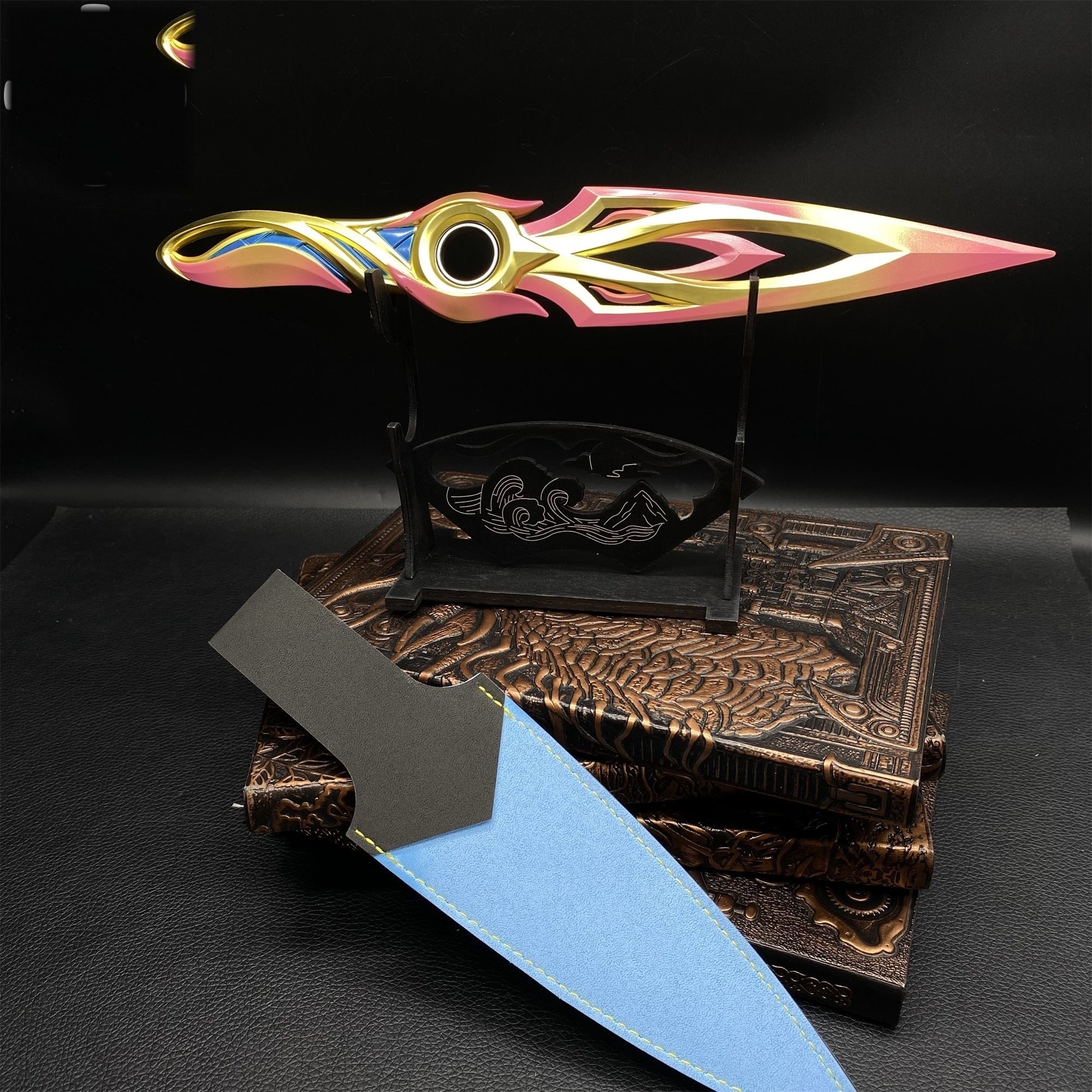 Metal Dull Blade Mystbloom Kunai 11'' Game Prop 3 Colors