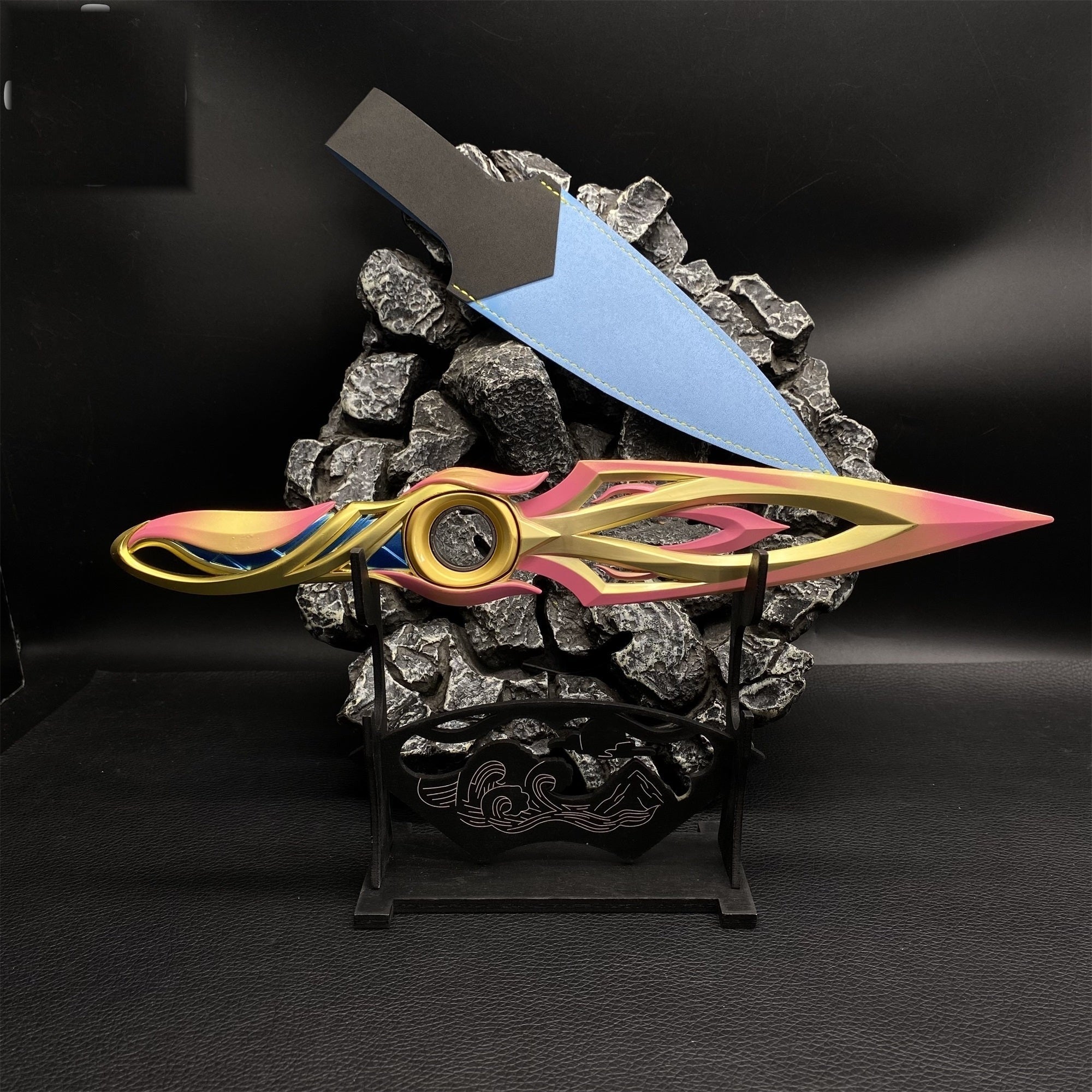 Metal Dull Blade Mystbloom Kunai 11'' Game Prop 3 Colors