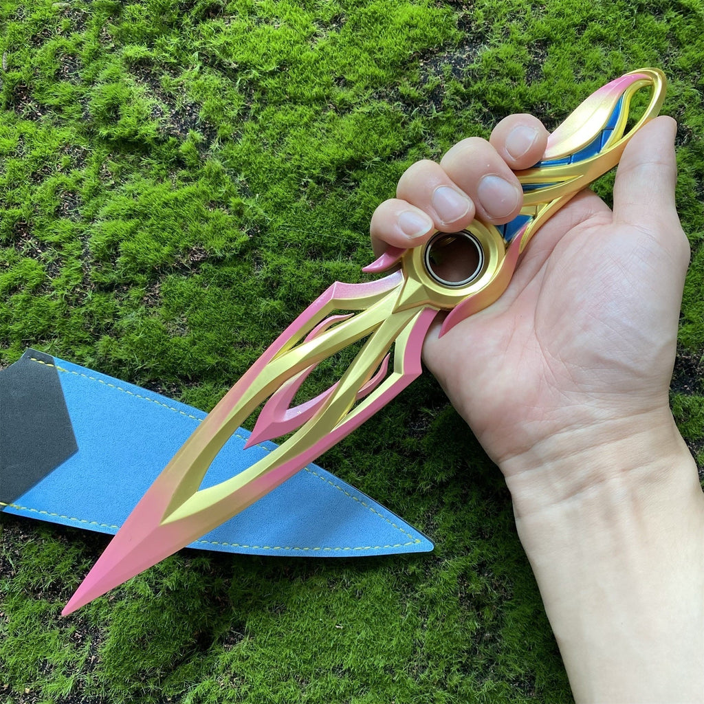 Metal Dull Blade Mystbloom Kunai 11'' Game Prop 3 Colors