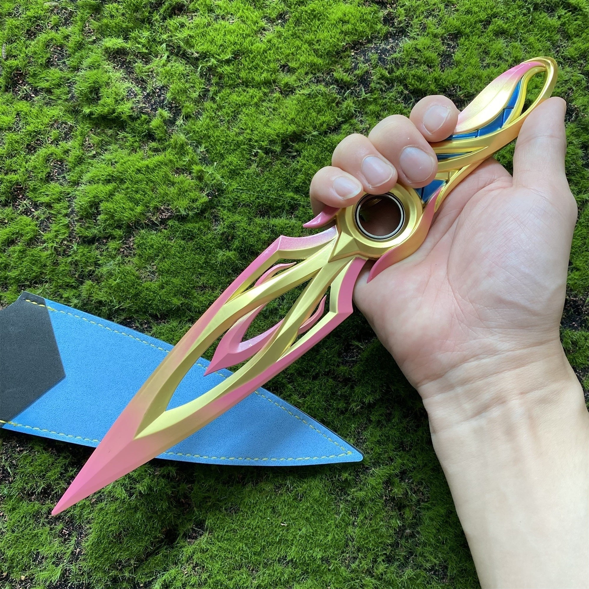 Metal Dull Blade Mystbloom Kunai 11'' Game Prop 3 Colors