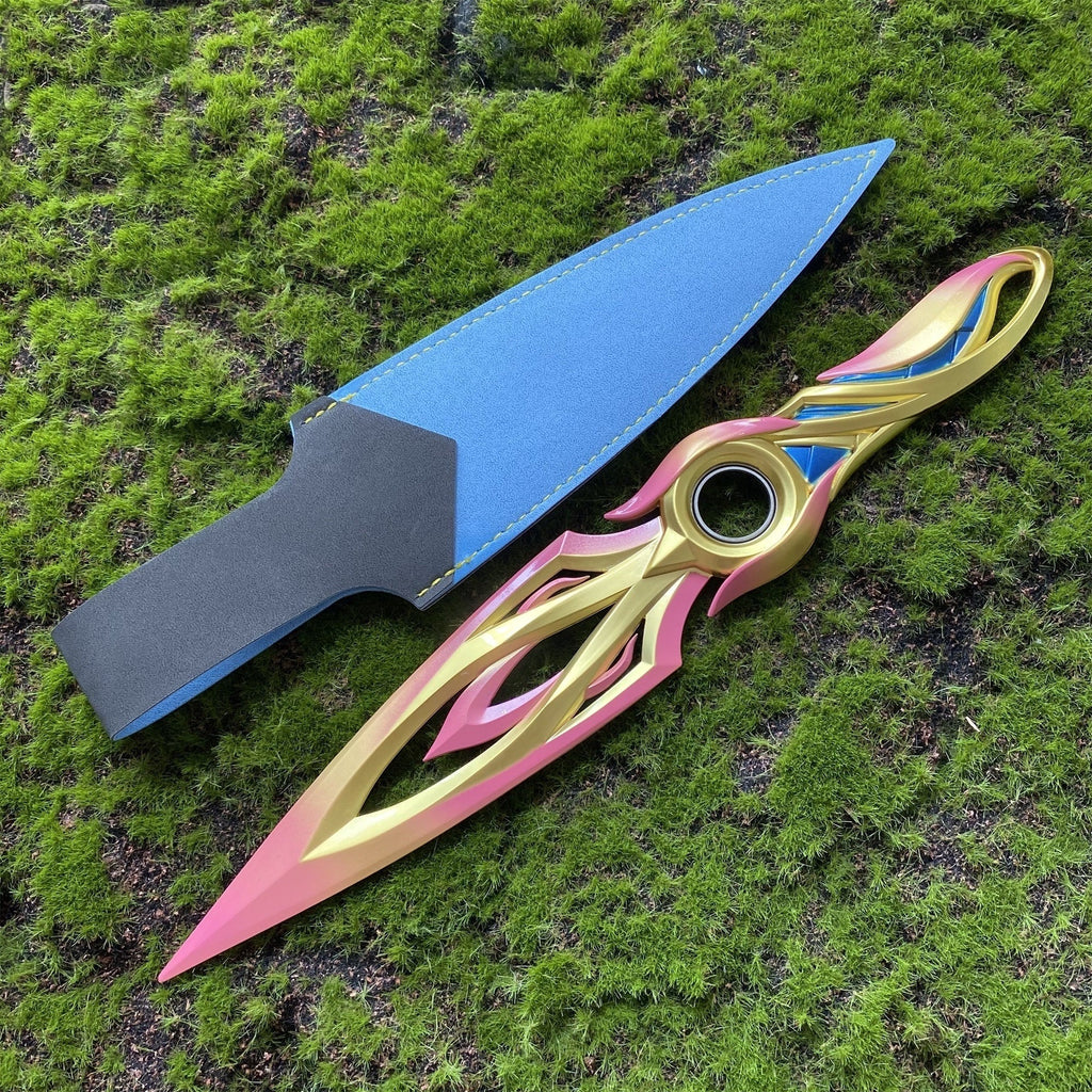 Metal Dull Blade Mystbloom Kunai 11'' Game Prop 3 Colors