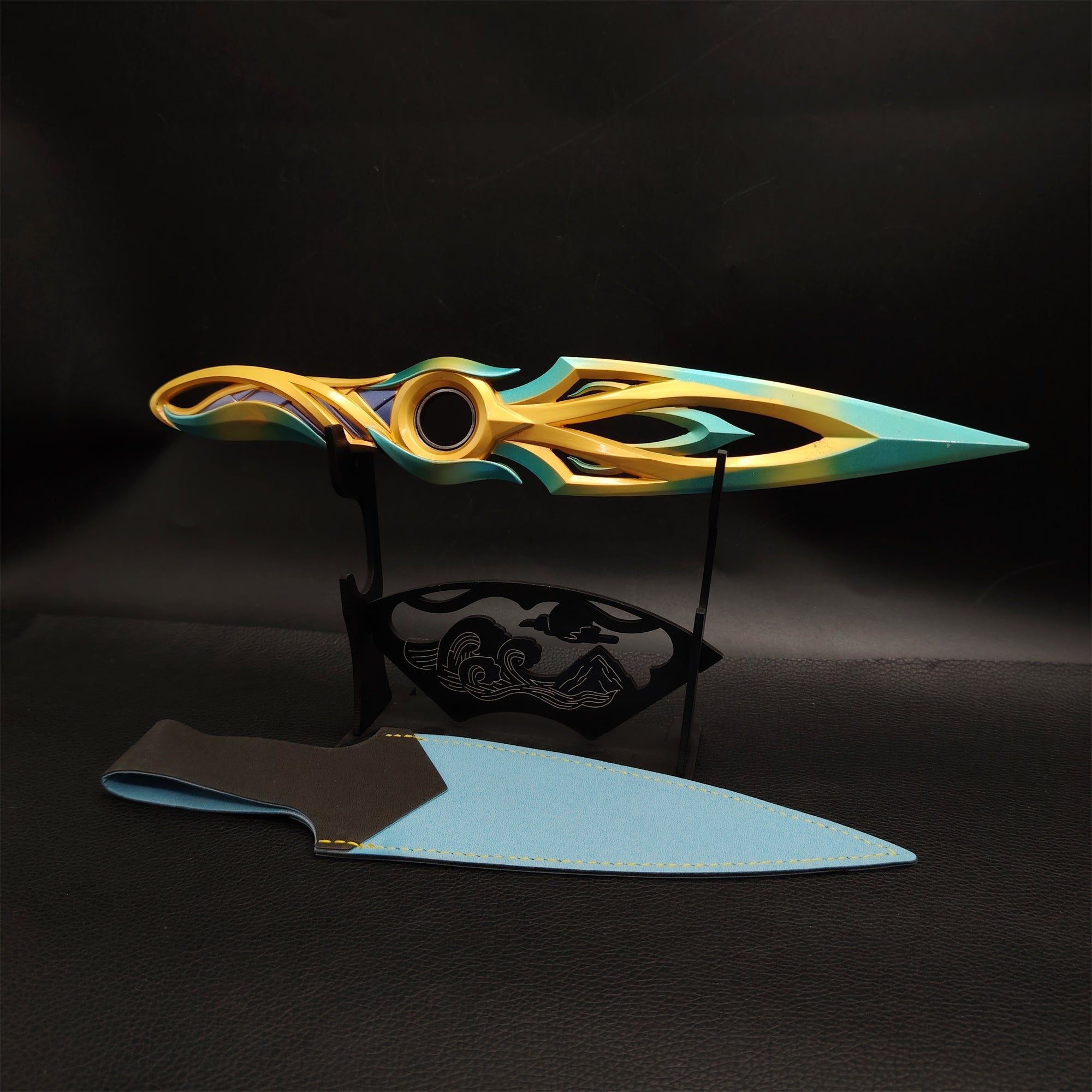 Metal Dull Blade Mystbloom Kunai 11'' Game Prop 3 Colors
