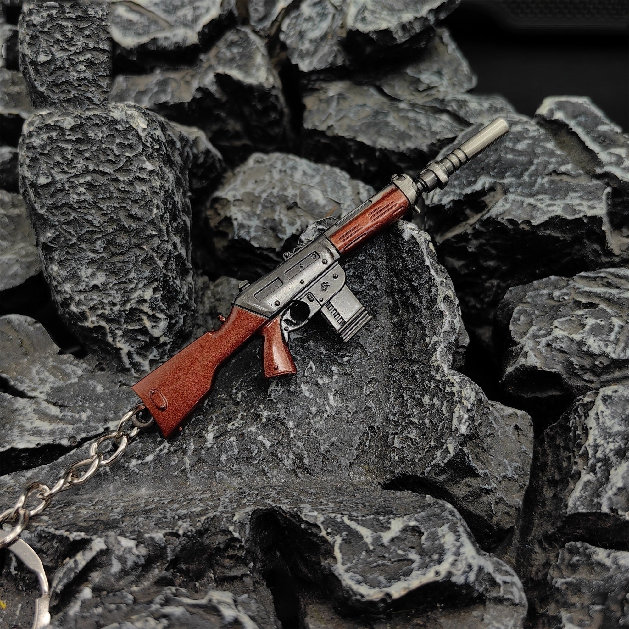Mini Neo Frontier Phantom Gun Keychain Metal Pendant
