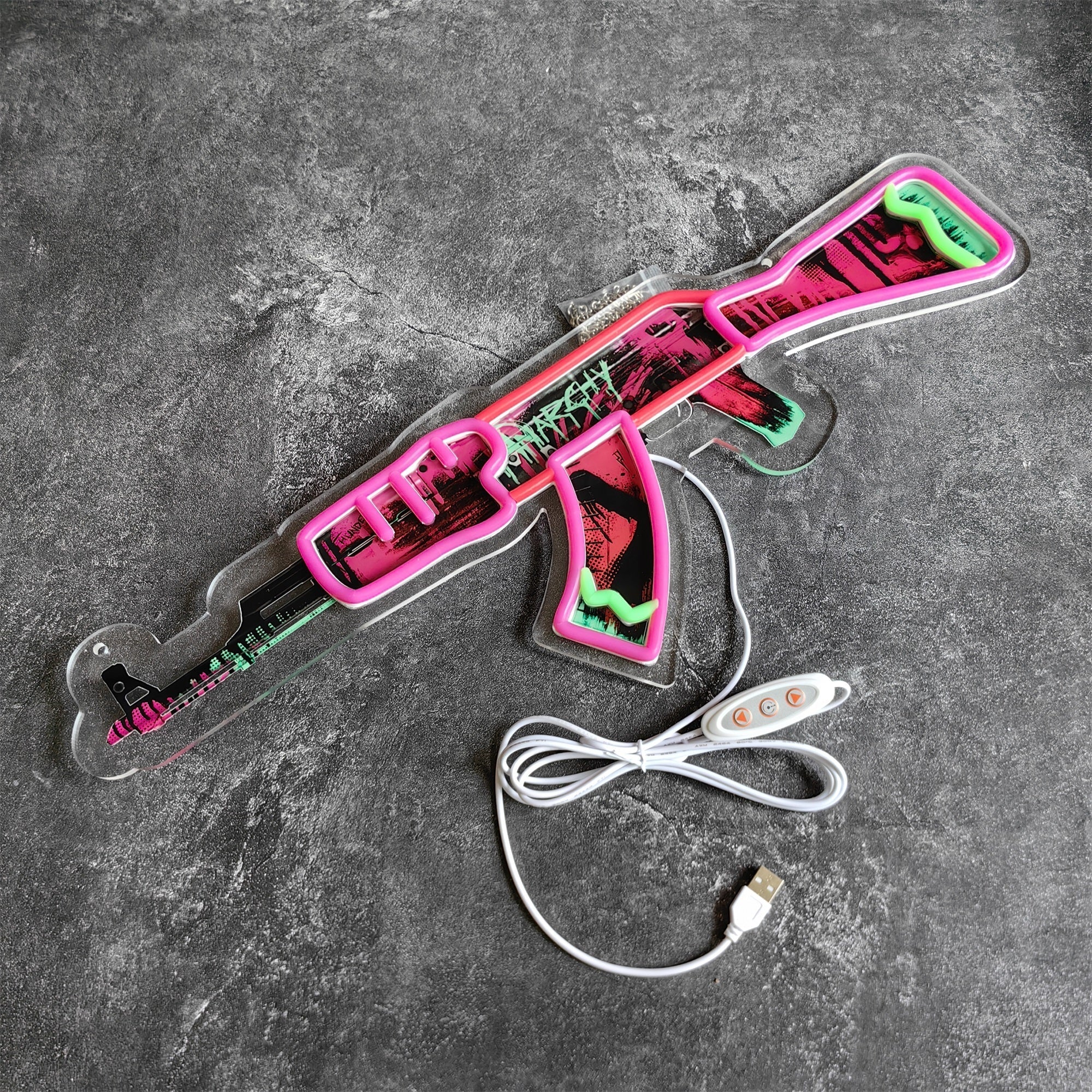 AK47 Neon Revolution 3D Colorful Neon Light Wall Decor