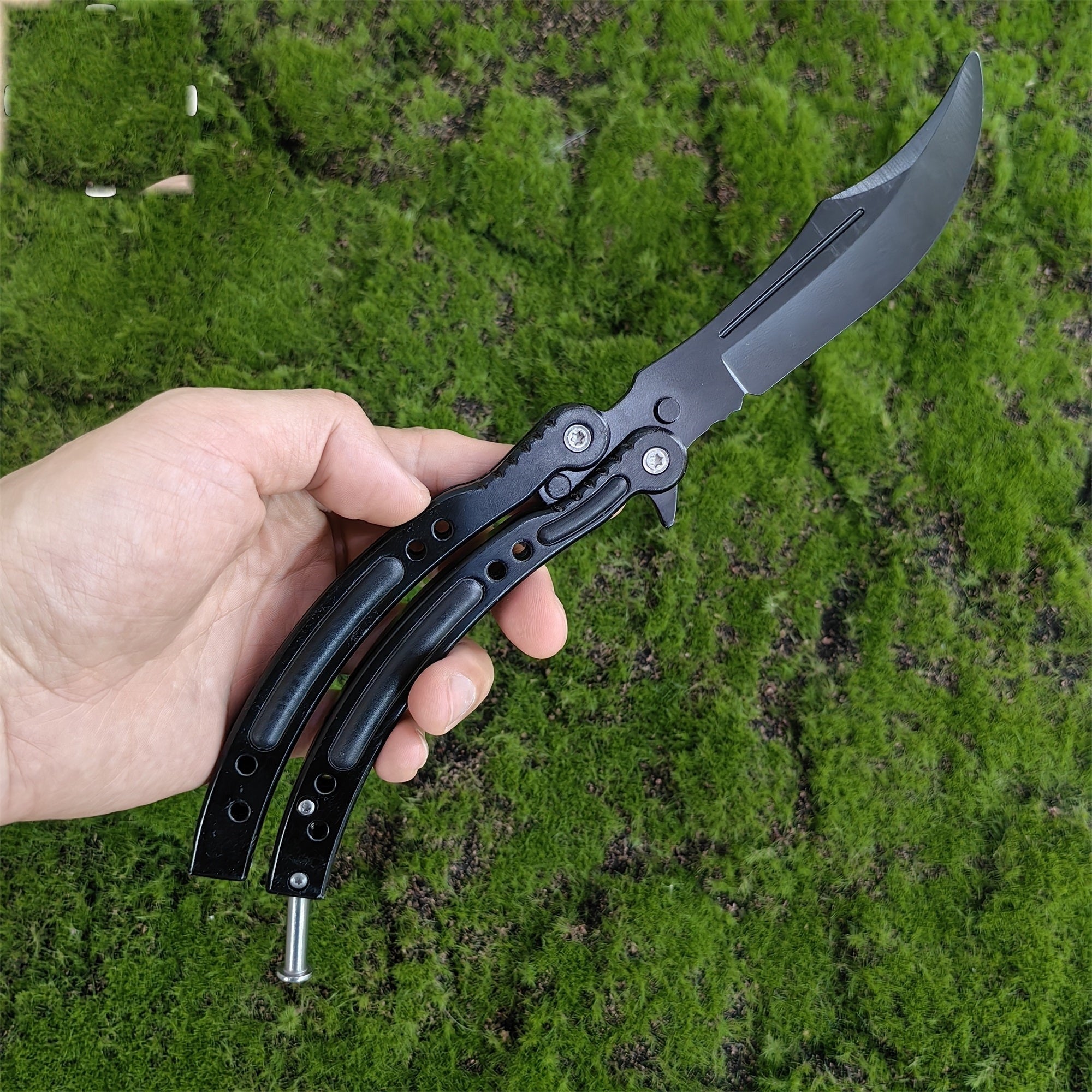 Night Skin Karambit & Balisong Black Weapon Case Blunt Blade Props