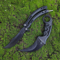 Night Skin Karambit & Balisong Black Weapon Case Blunt Blade Props