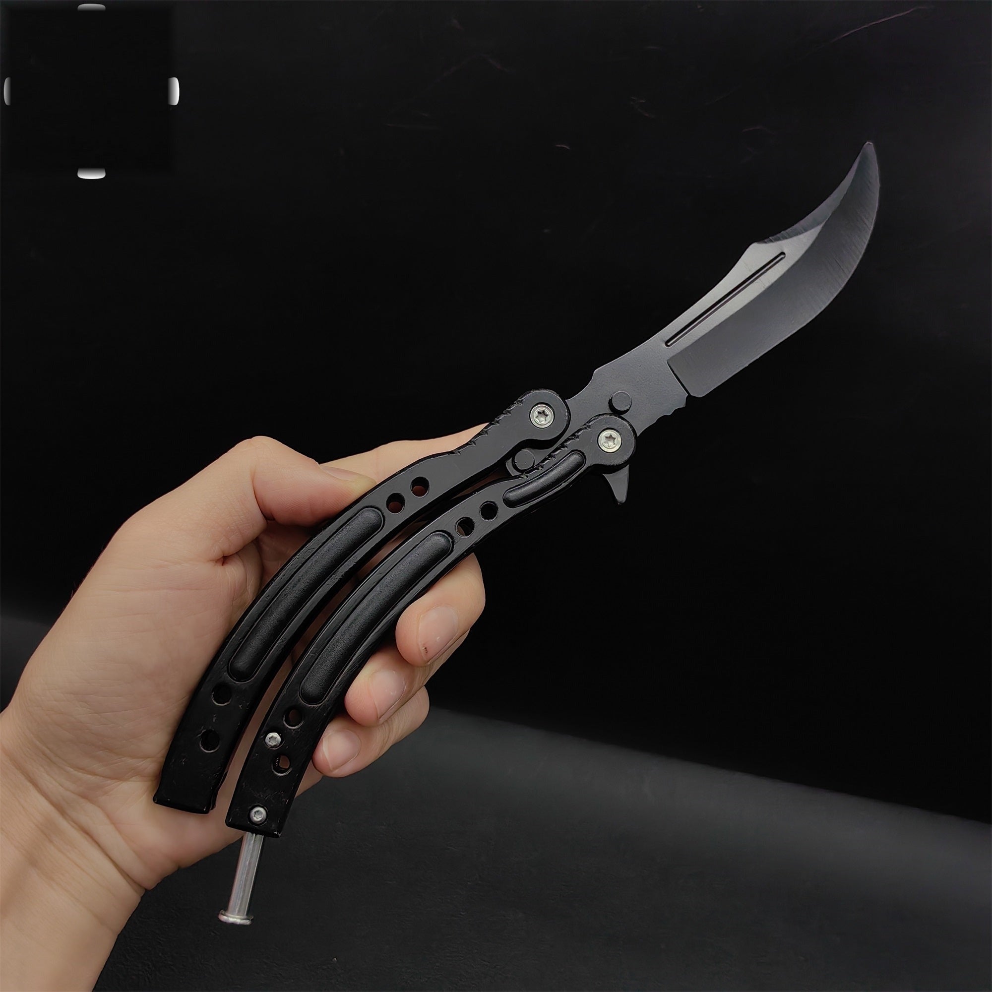 Night Skin Karambit & Balisong Black Weapon Case Blunt Blade Props