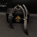 Night Skin Karambit & Balisong Black Weapon Case Blunt Blade Props
