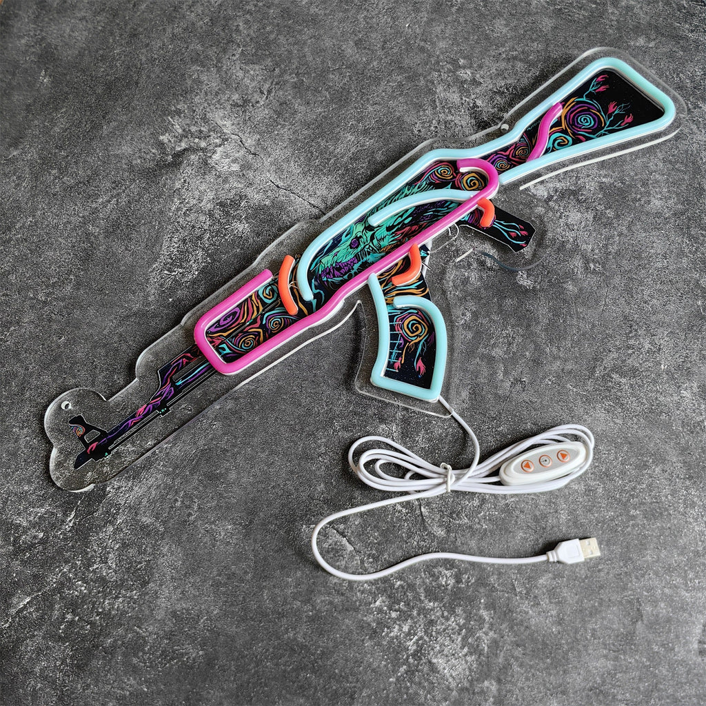 AK47 Nightwish 3D Colorful Night Neno Sign Wall Decor
