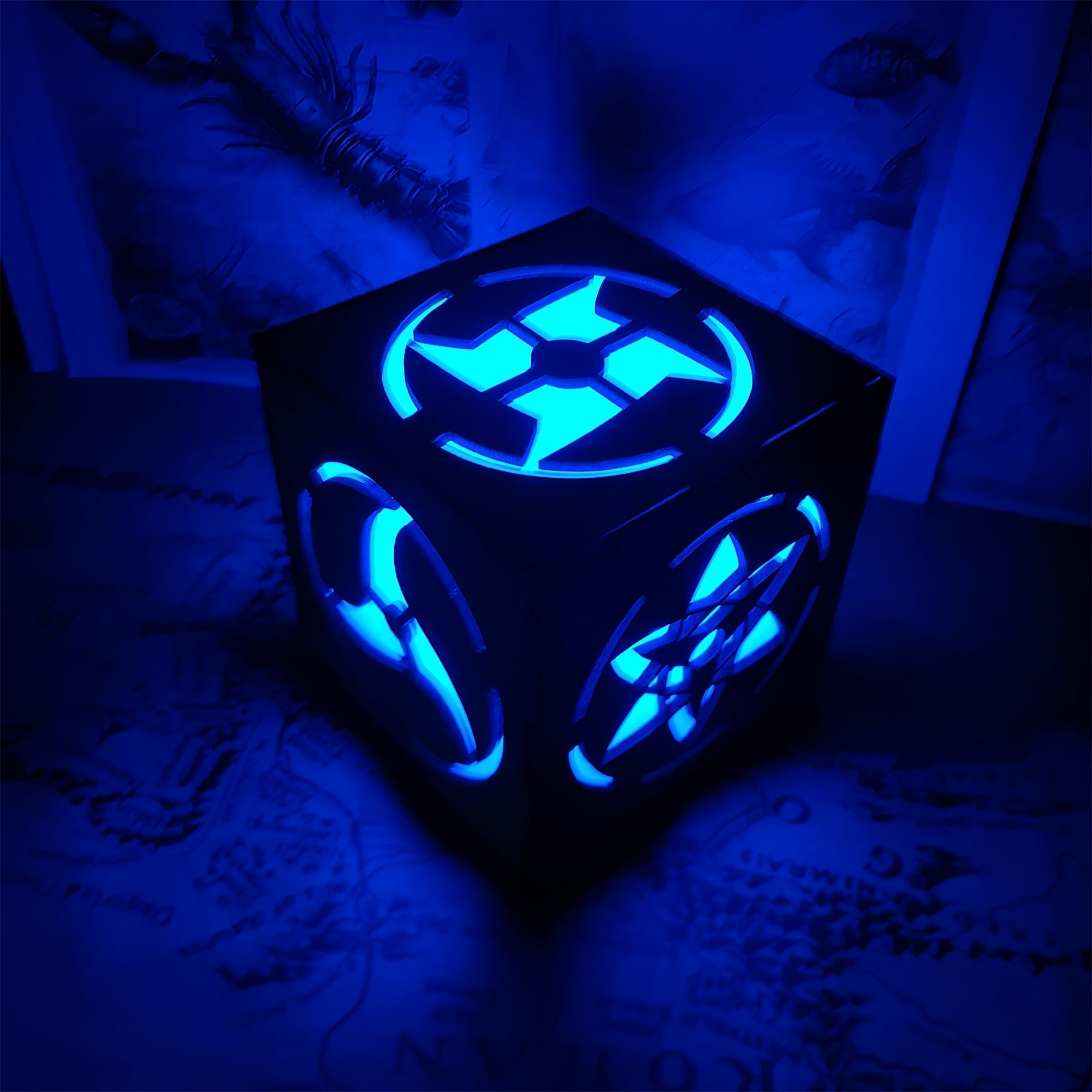 Ninja Eye Inspired Wooden Lantern Desk Decor