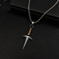 Ninja God Flying Kunai Tiny Metal Necklace