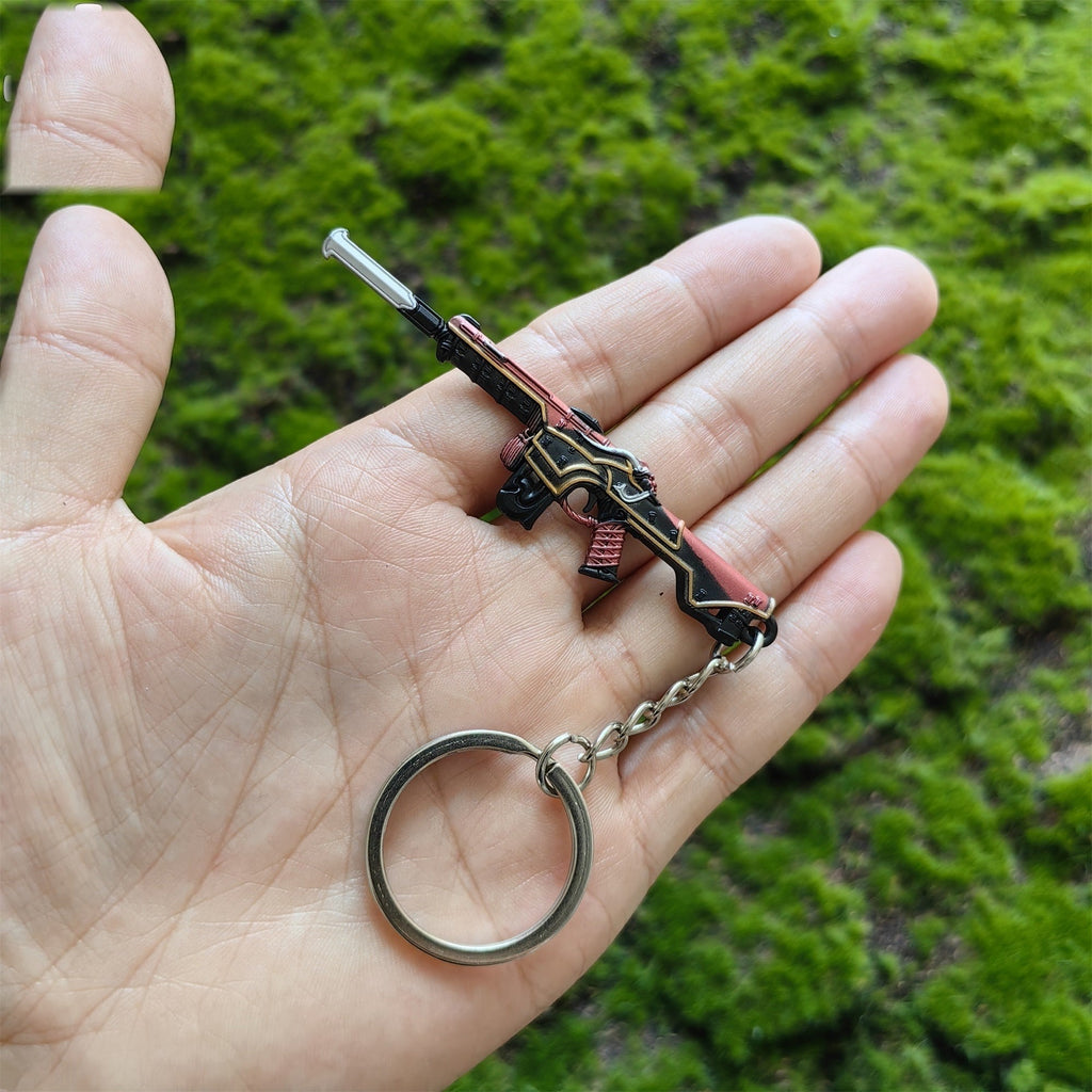 Metal Oni Phantom Gun Tiny Keychain Pendant