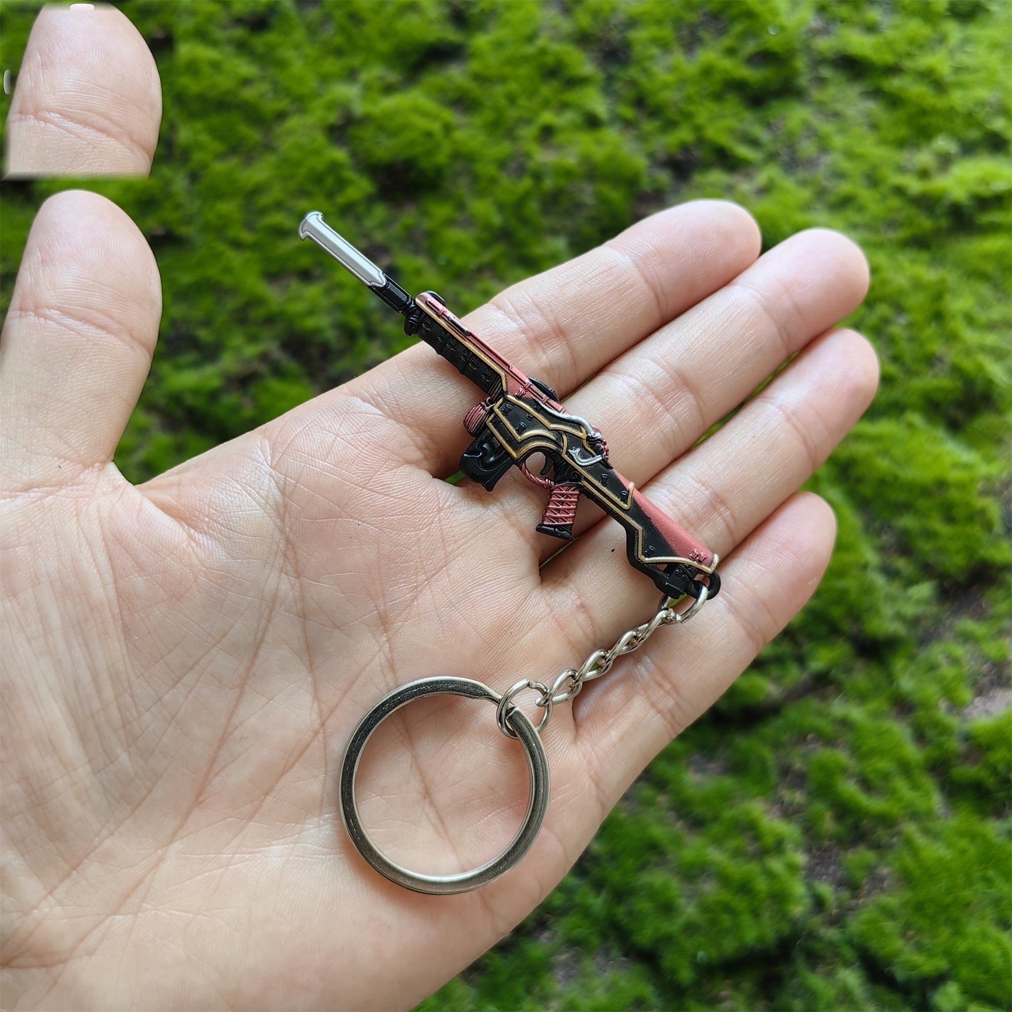 Metal Oni Phantom Gun Tiny Keychain Pendant