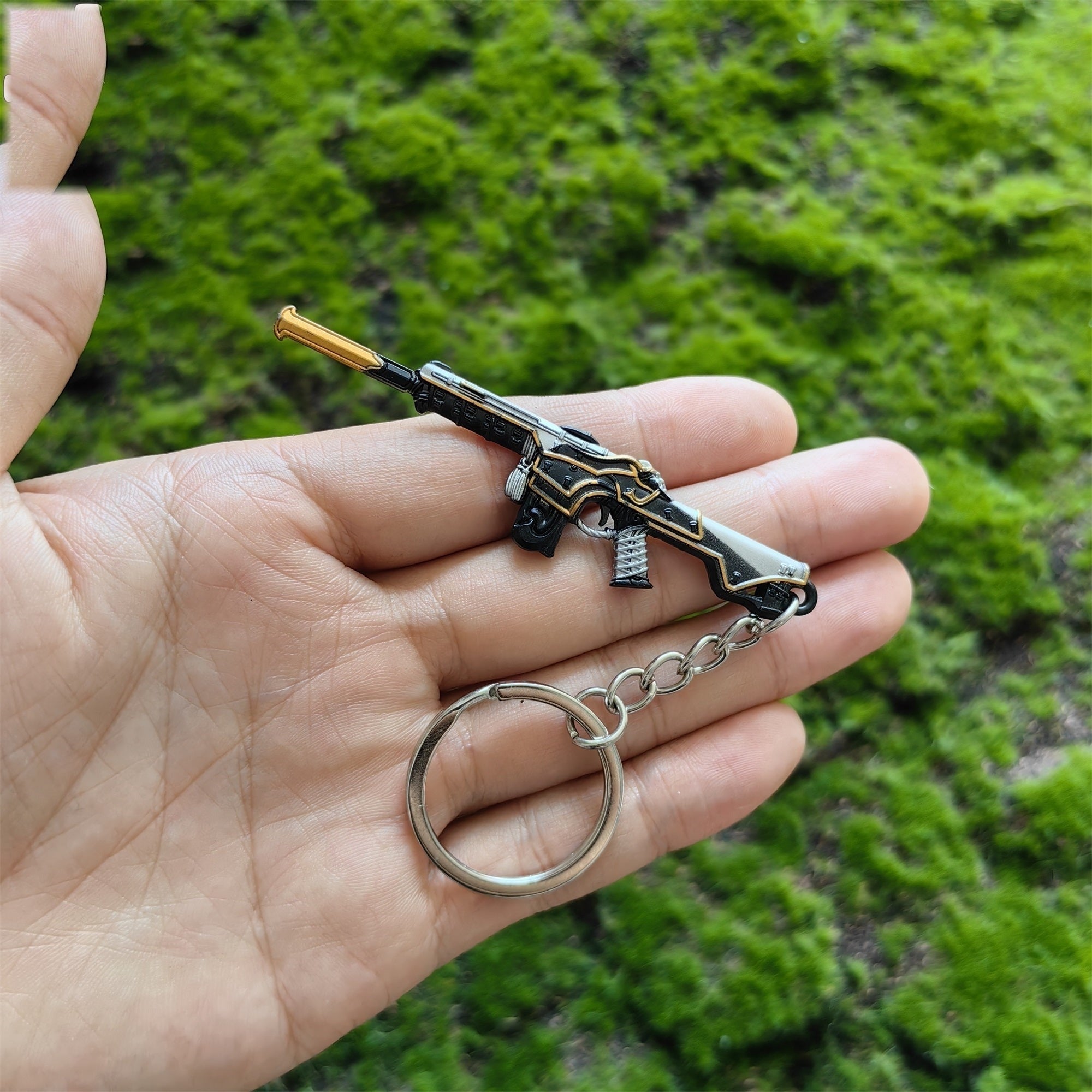 Metal Oni Phantom Gun Tiny Keychain Pendant