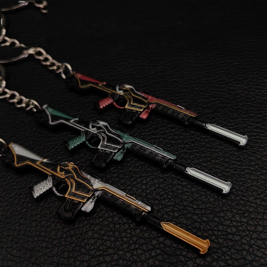 Metal Oni Phantom Gun Tiny Keychain Pendant