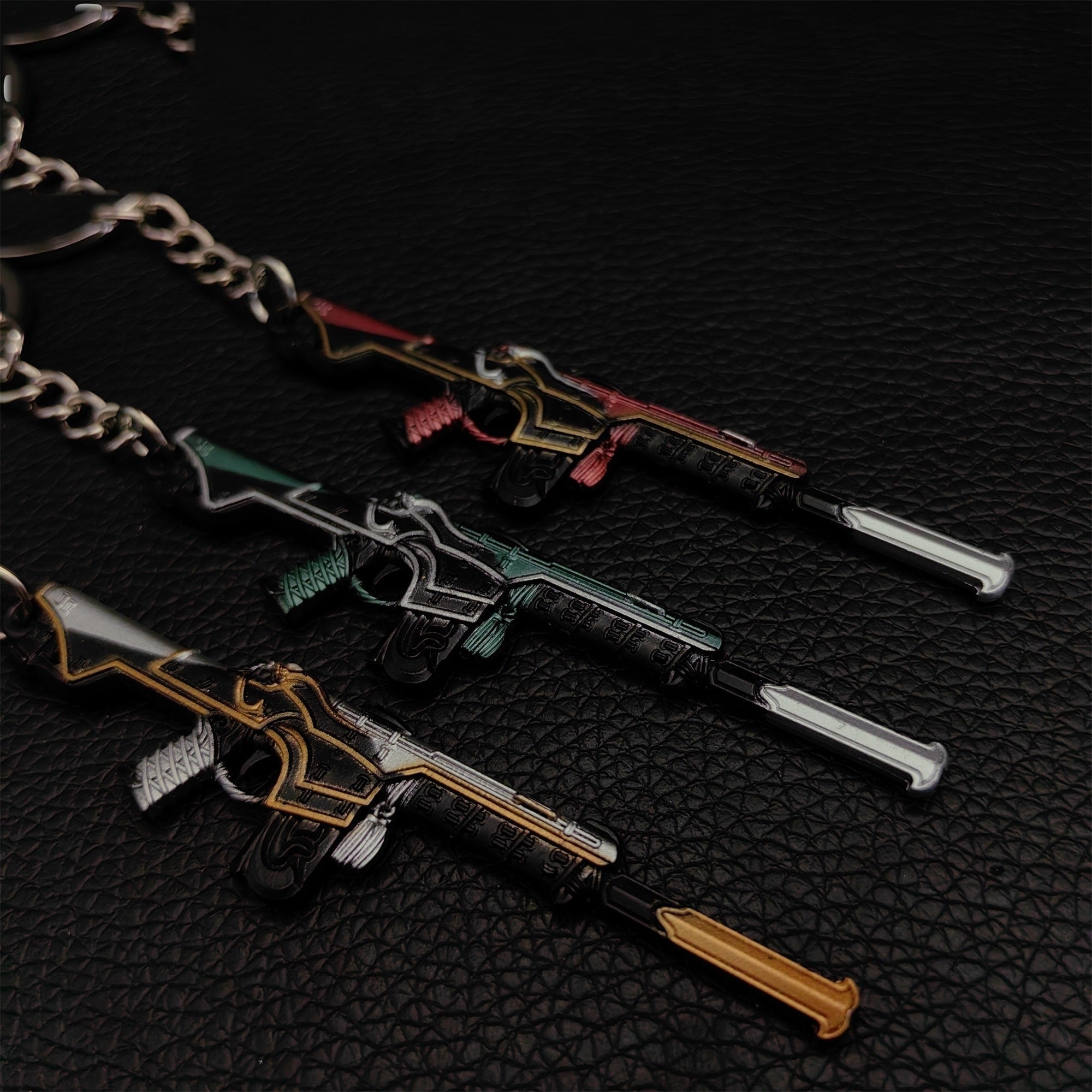 Metal Oni Phantom Gun Tiny Keychain Pendant