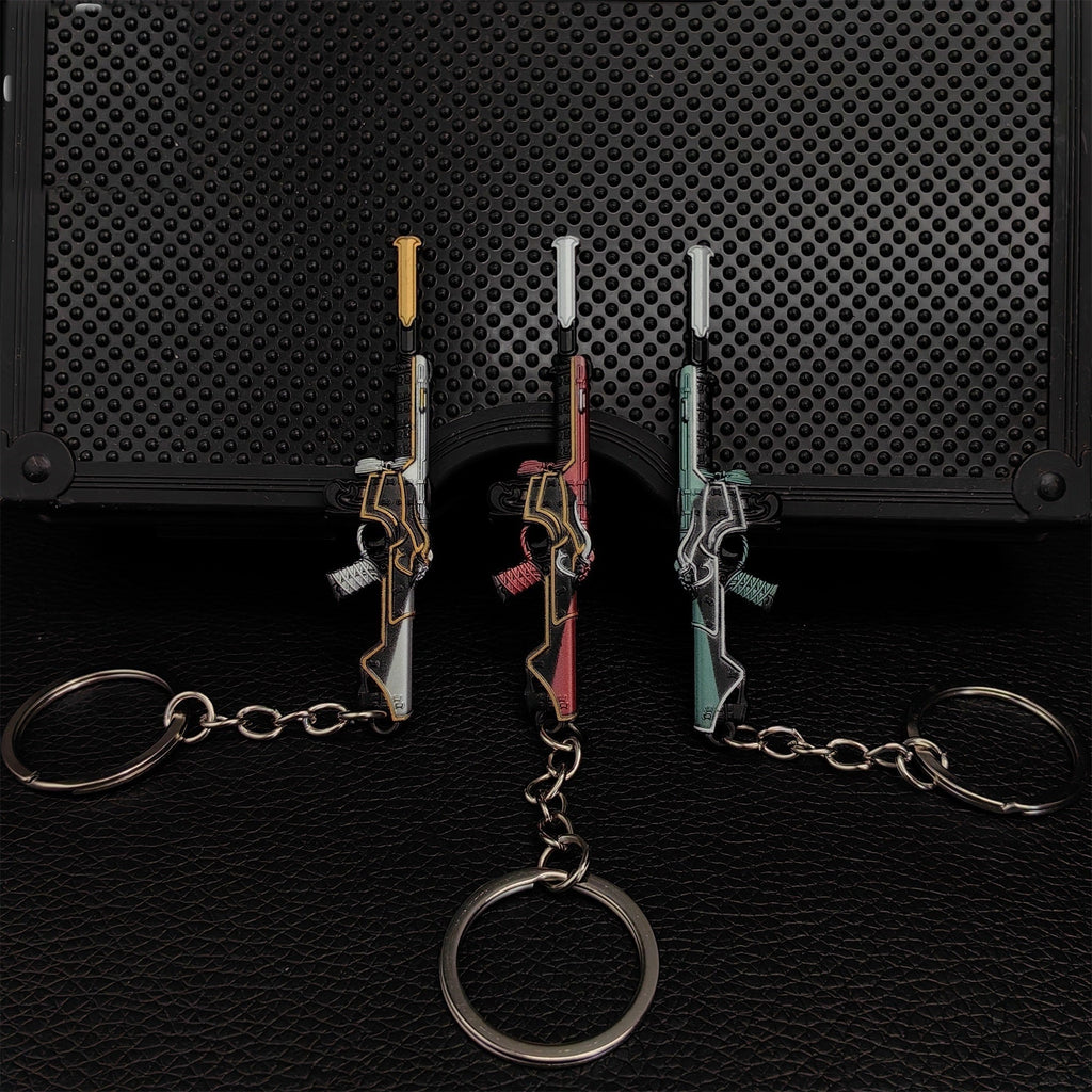 Metal Oni Phantom Gun Tiny Keychain Pendant