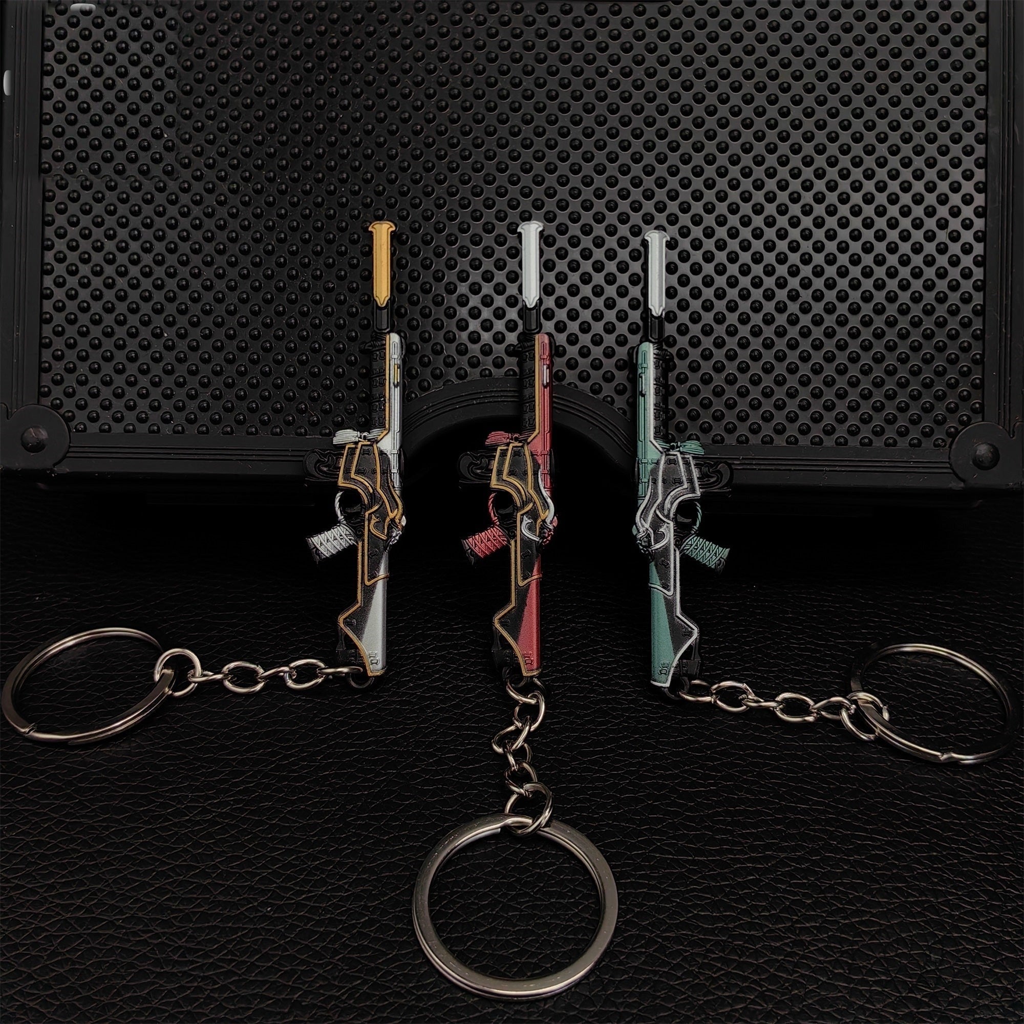 Metal Oni Phantom Gun Tiny Keychain Pendant