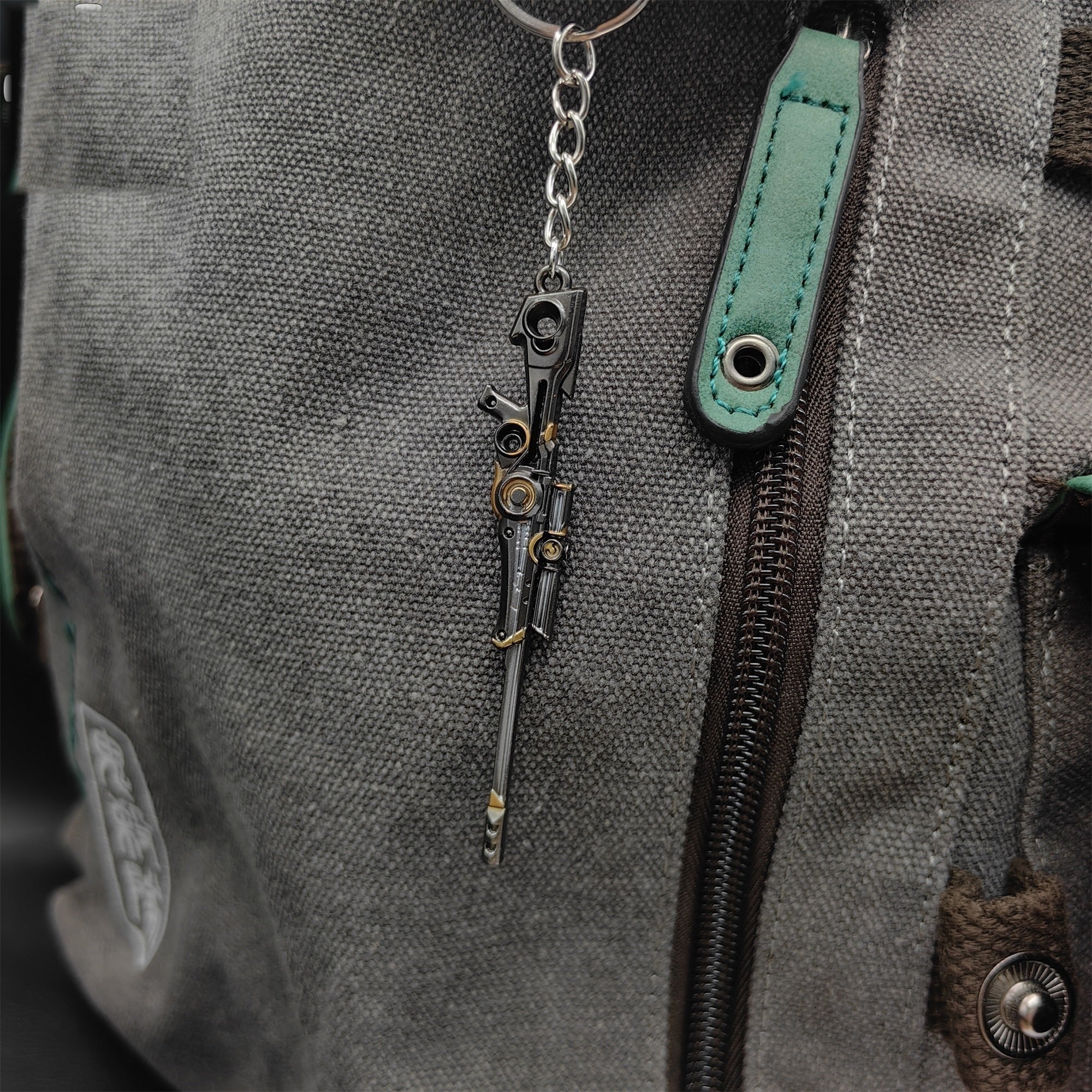 Mini Origin Operator Gun Metal Keychain