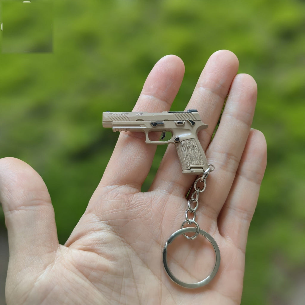 Metal Tiny P320-M17 Pistol Model Keychain