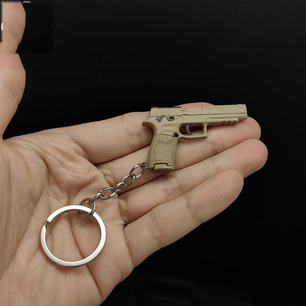 Metal Tiny P320-M17 Pistol Model Keychain