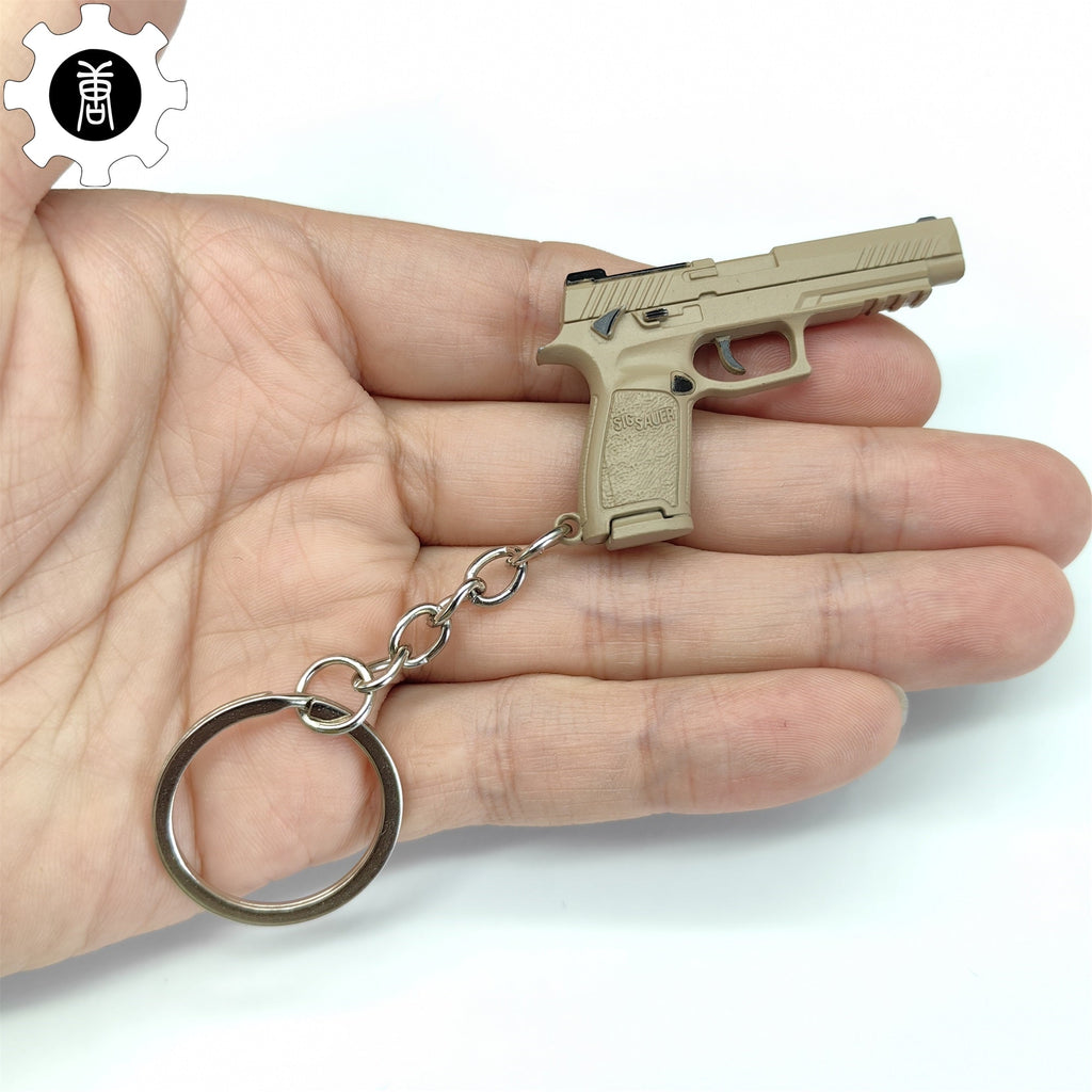 Metal Tiny P320-M17 Pistol Model Keychain