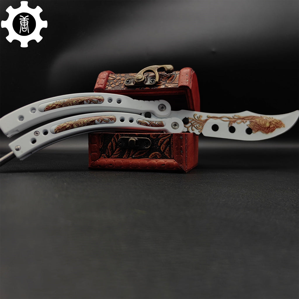 Phoenix Balisong Metal Butterfly Knife Game Prop