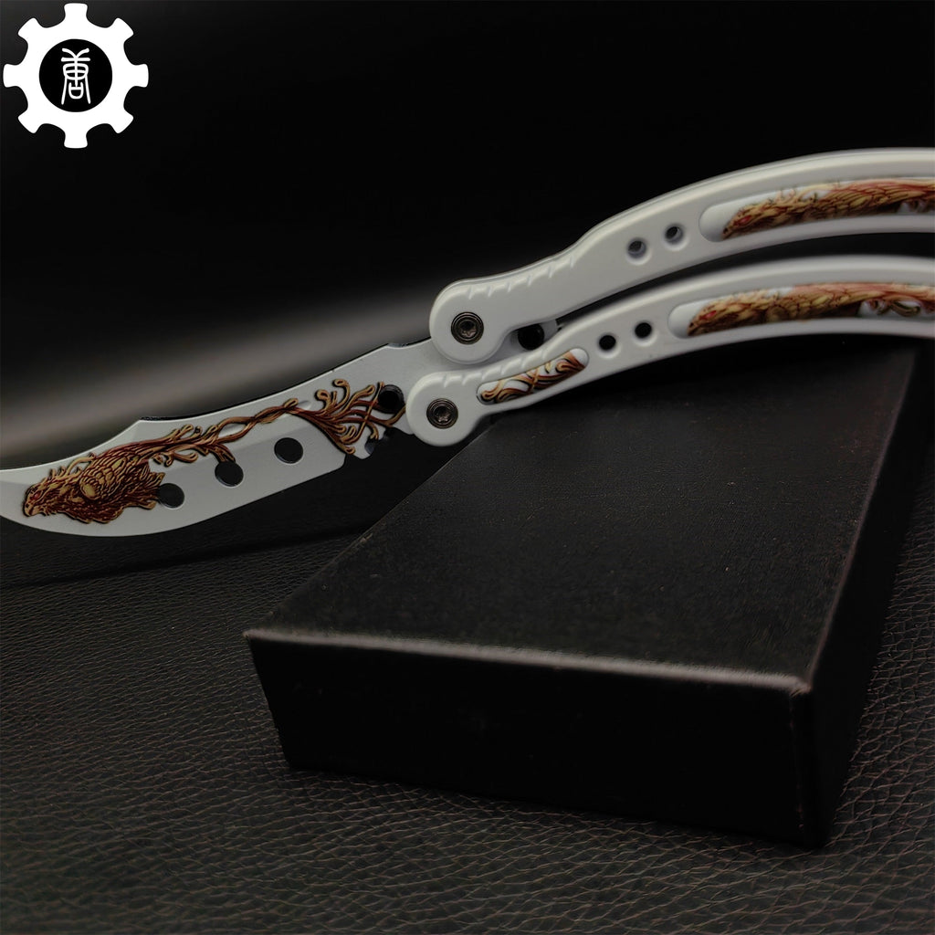 Phoenix Balisong Metal Butterfly Knife Game Prop