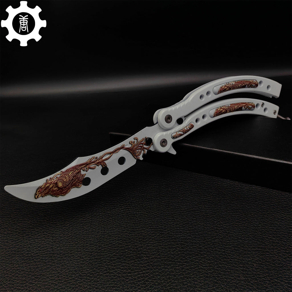 Phoenix Balisong Metal Butterfly Knife Game Prop