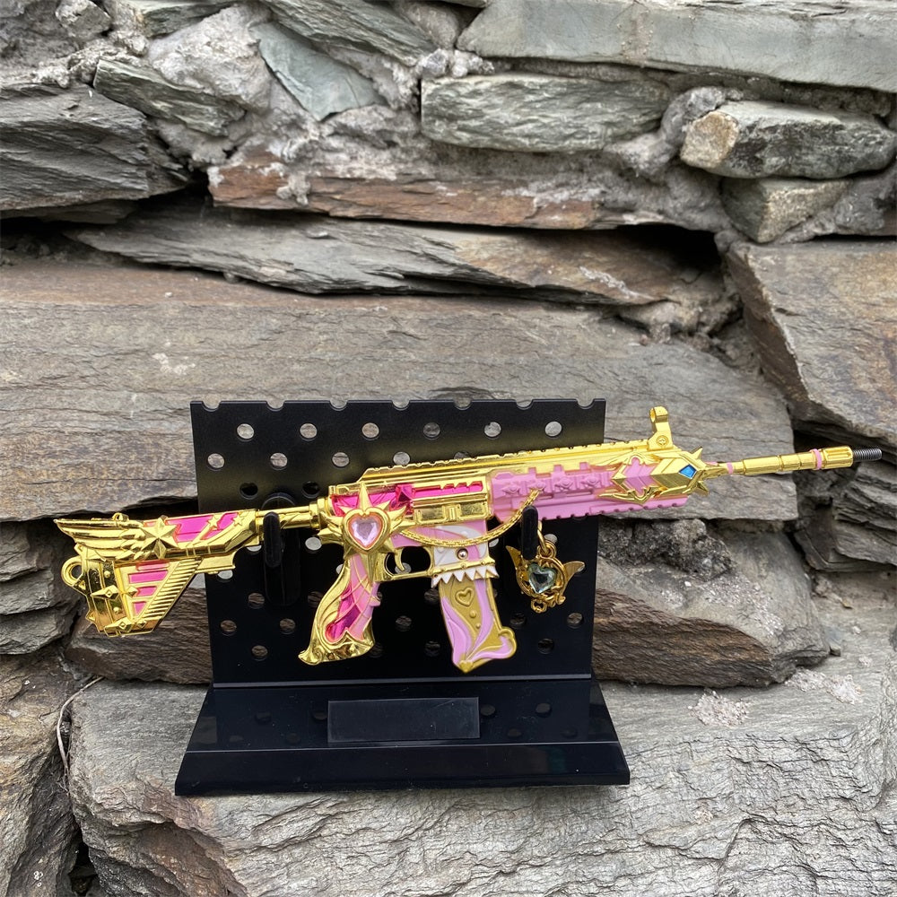 Mini Réplique Métal HK416 Pink Girl – 20 cm