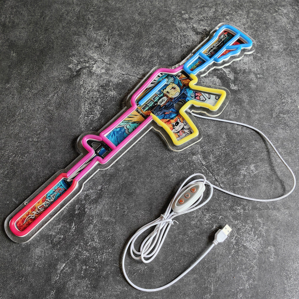 Customized CSGO Rare Skin M4A1-S Neon Light Wall Decor