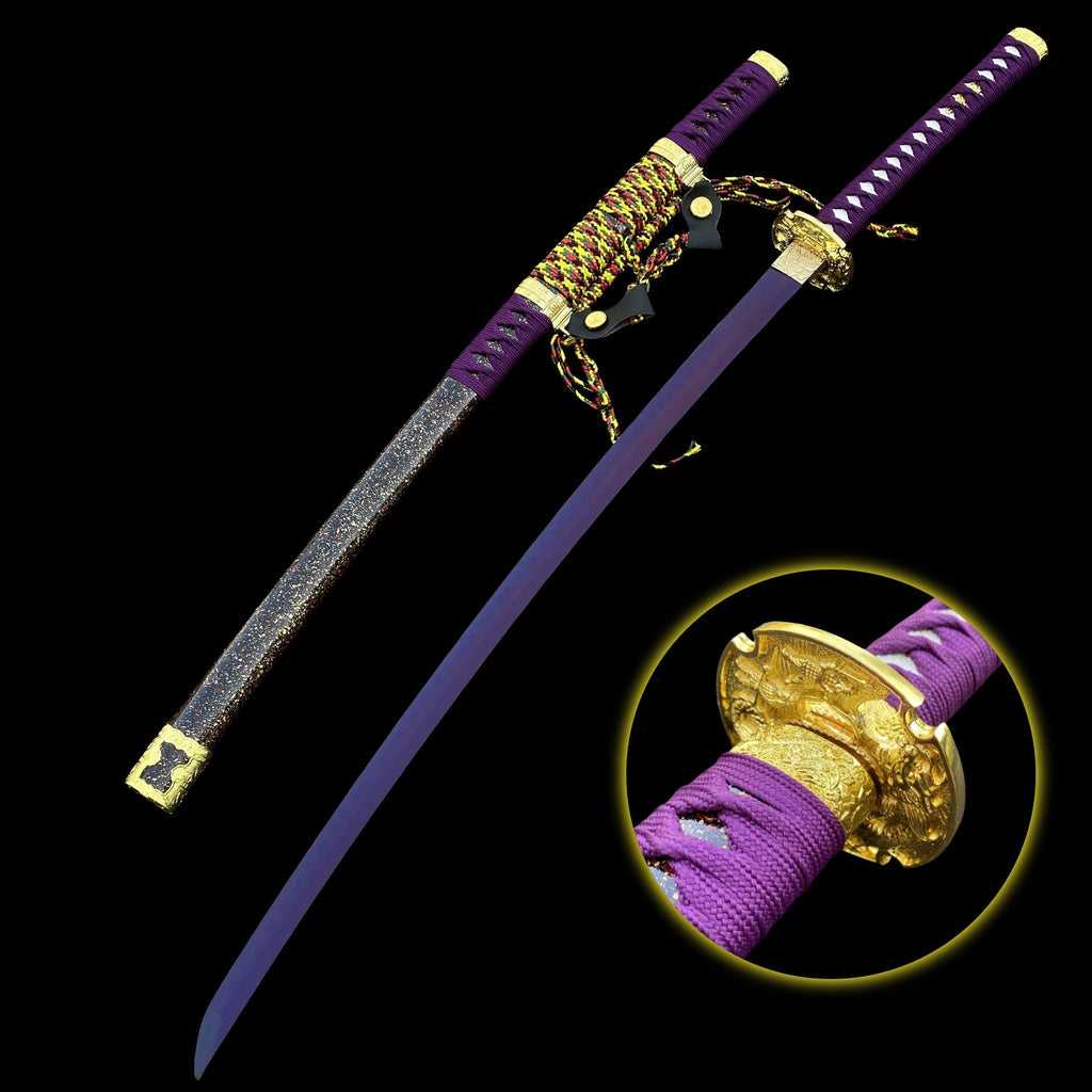 Purple River Katana Special Purple Carbon Steel Samurai Sword