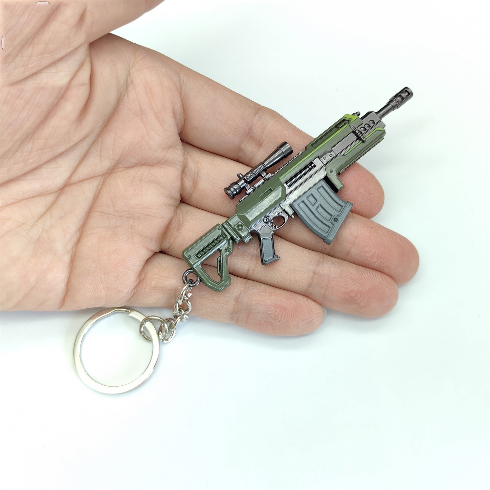 Tiny R-36 Eruptor Rifle Gun Model Metal Keychain