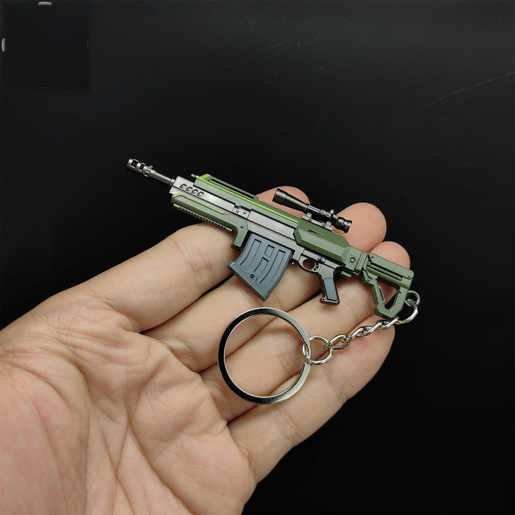 Tiny R-36 Eruptor Rifle Gun Model Metal Keychain