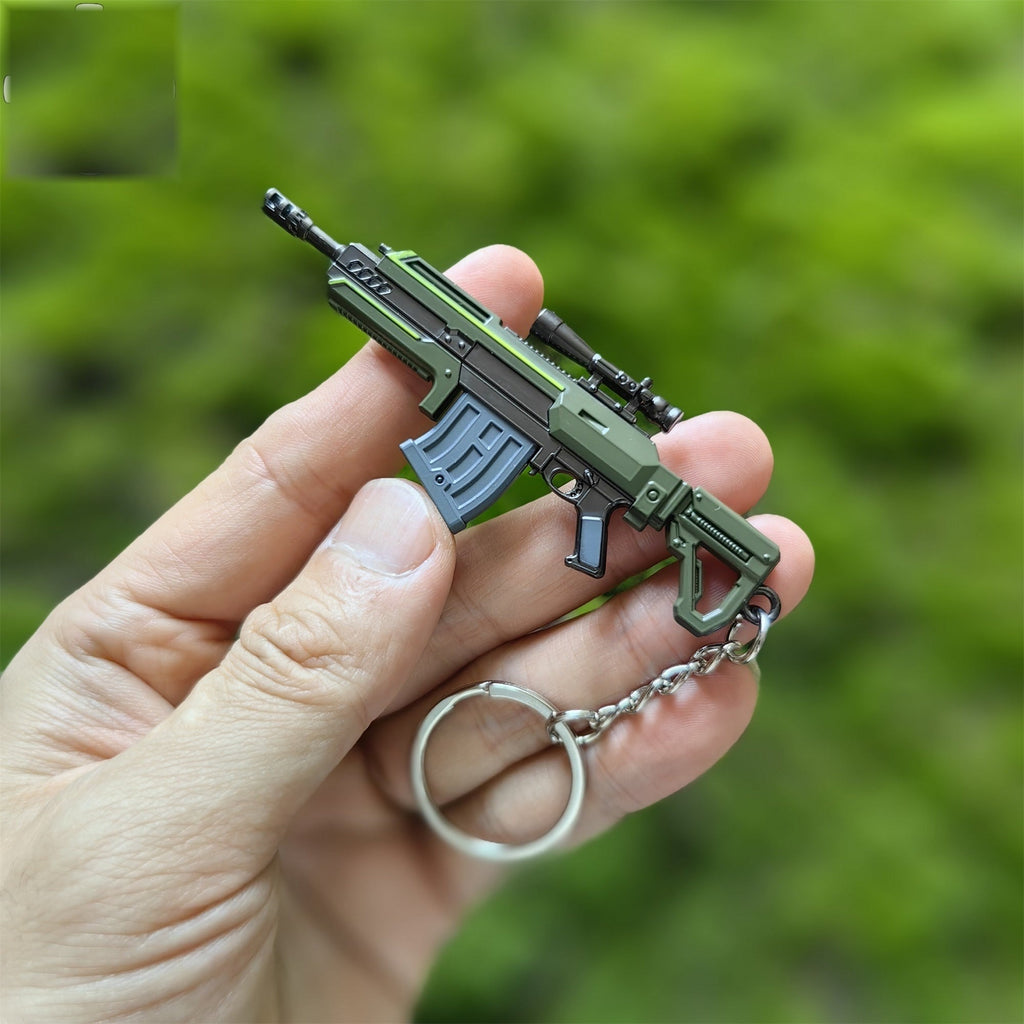 Tiny R-36 Eruptor Rifle Gun Model Metal Keychain