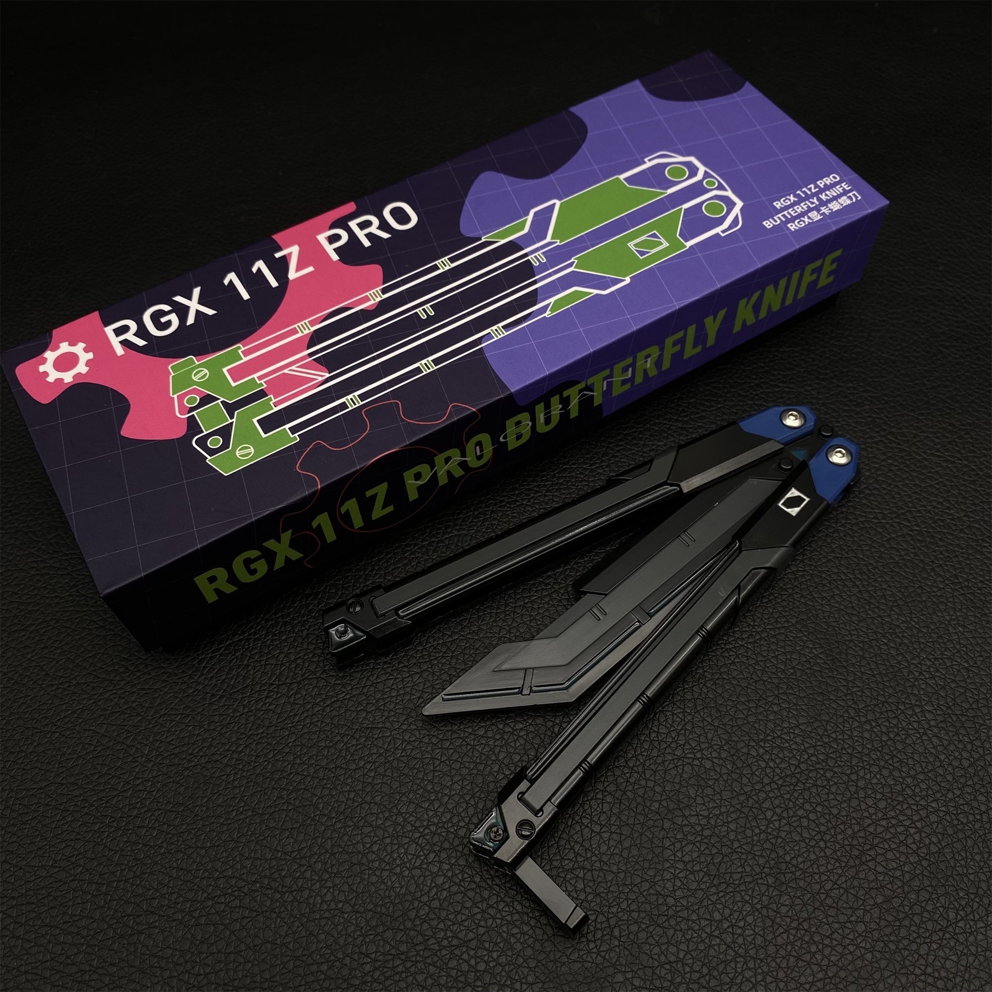 Couteau Papillon RGX – Réplique Métal Lame Émoussée (Valorant)