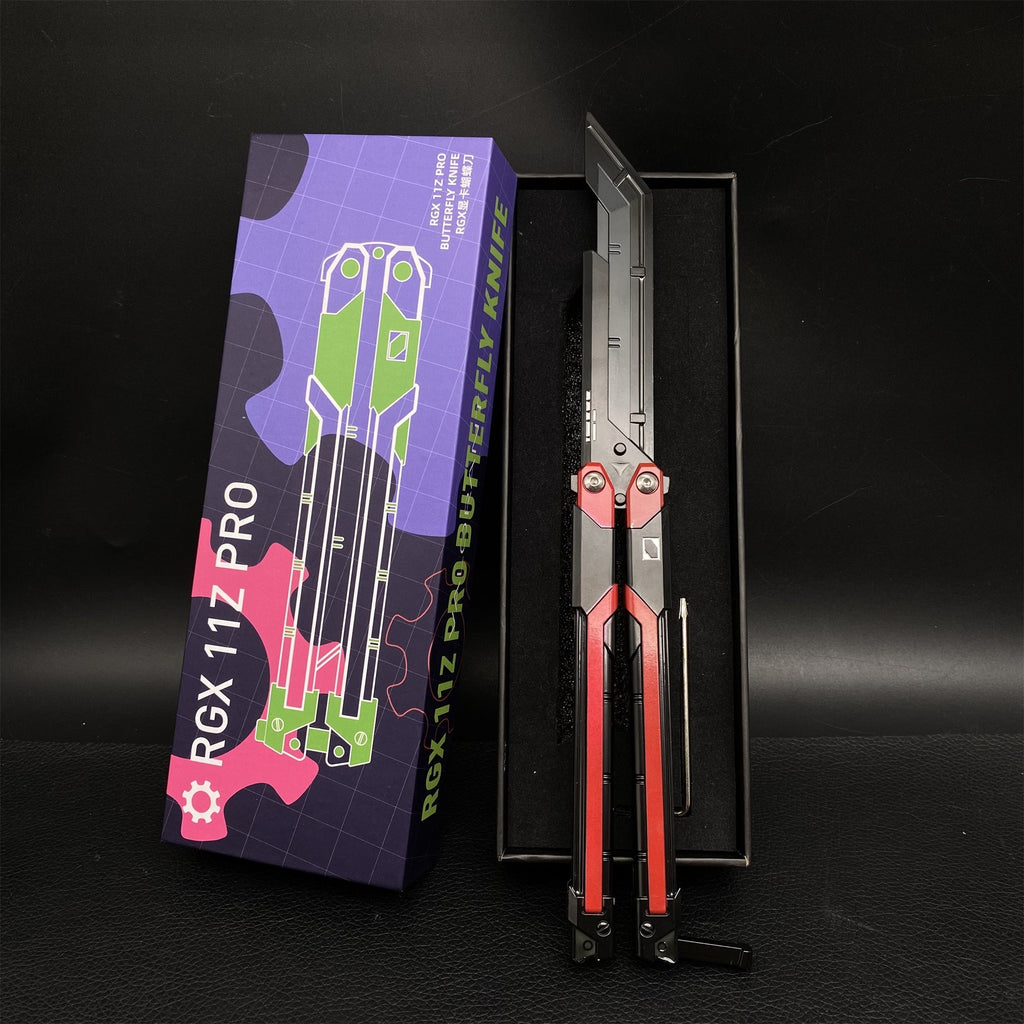Couteau Papillon RGX – Réplique Métal Lame Émoussée (Valorant)