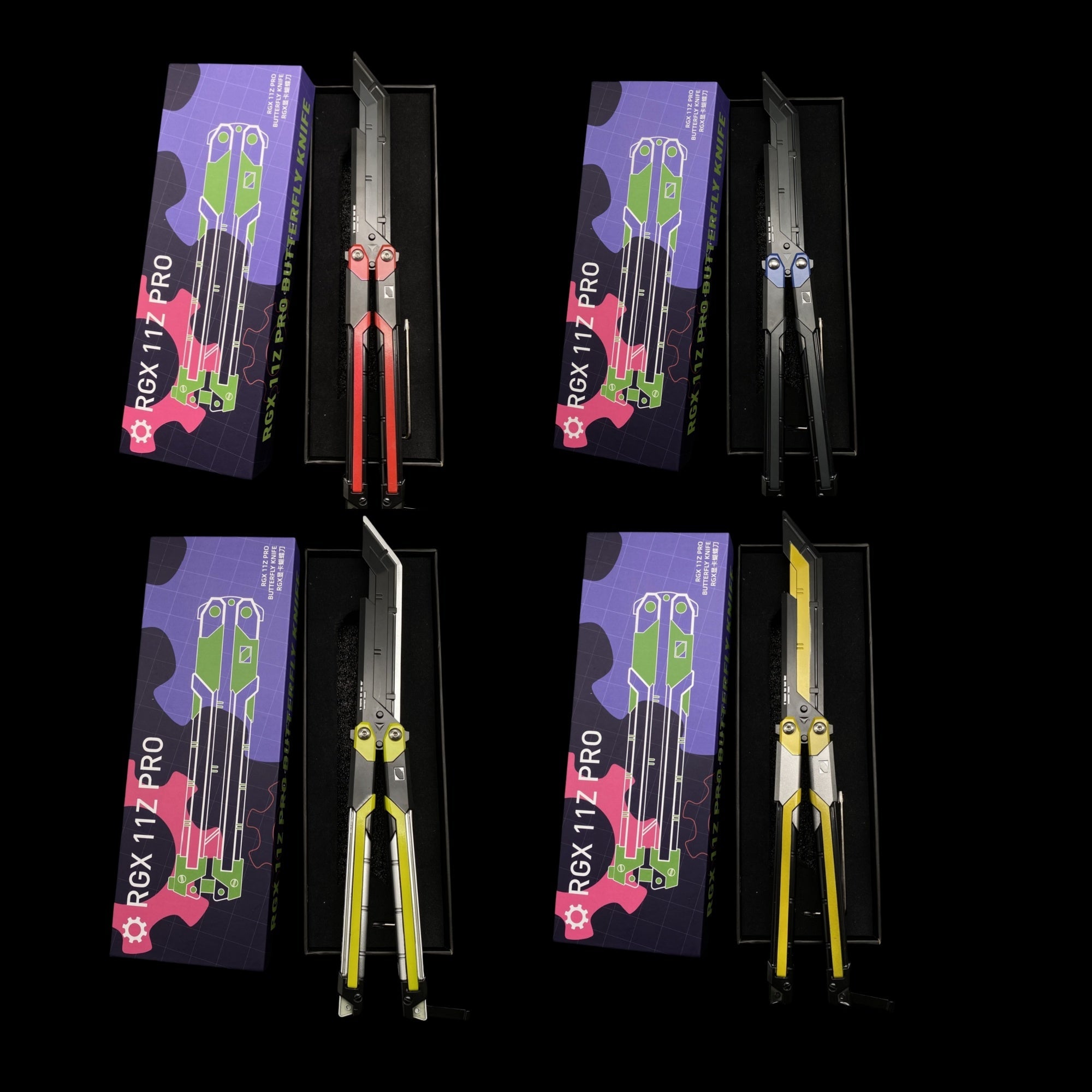 Couteau Papillon RGX – Réplique Métal Lame Émoussée (Valorant)