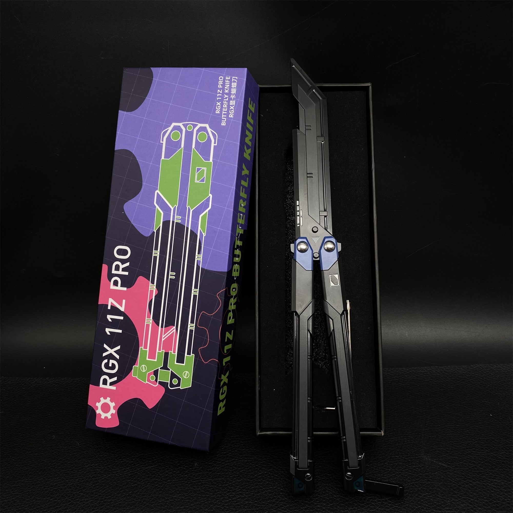Couteau Papillon RGX – Réplique Métal Lame Émoussée (Valorant)